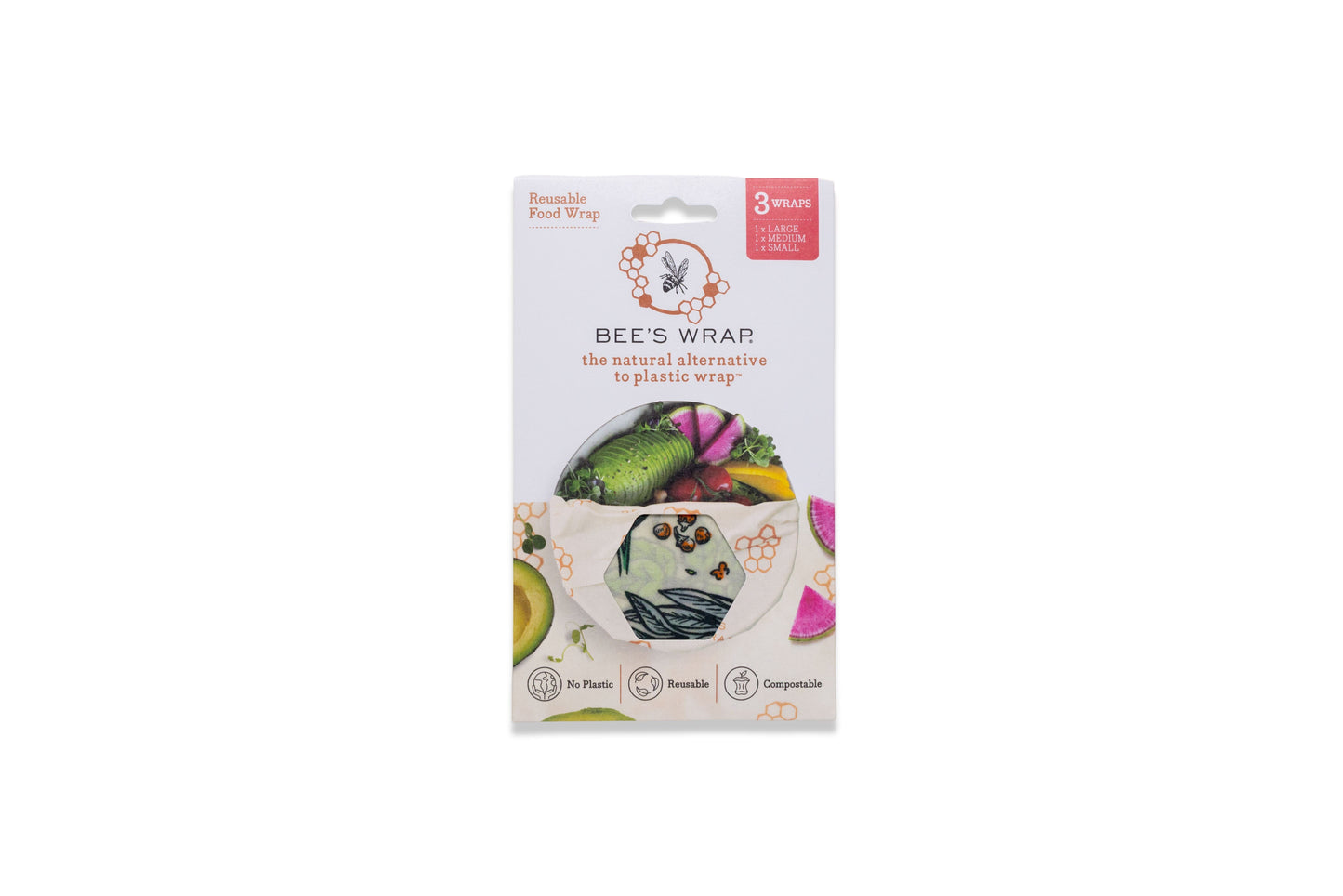 Assorted 3 Pack Packs Bee's Wrap packaging