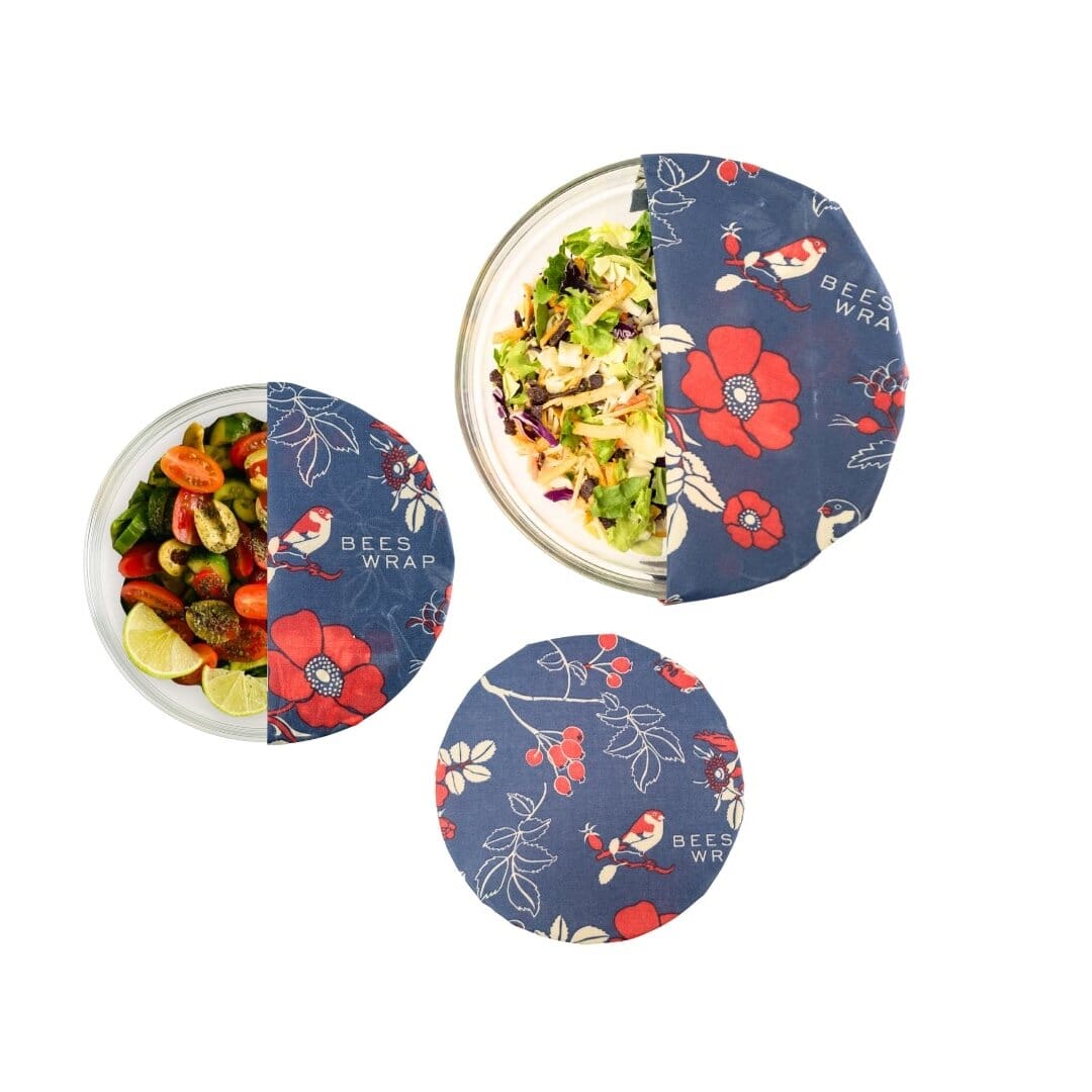 HexHugger™ Bowl Cover 3 Pack Bee's Wraps Bee's Wrap Botanical Blue 