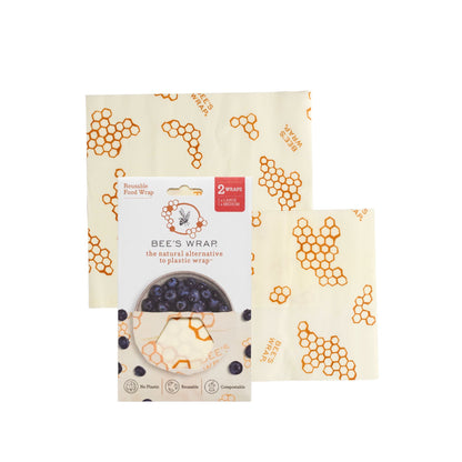 Bee's Wrap Reusable Beeswax Compostable Food Wraps - 2ct