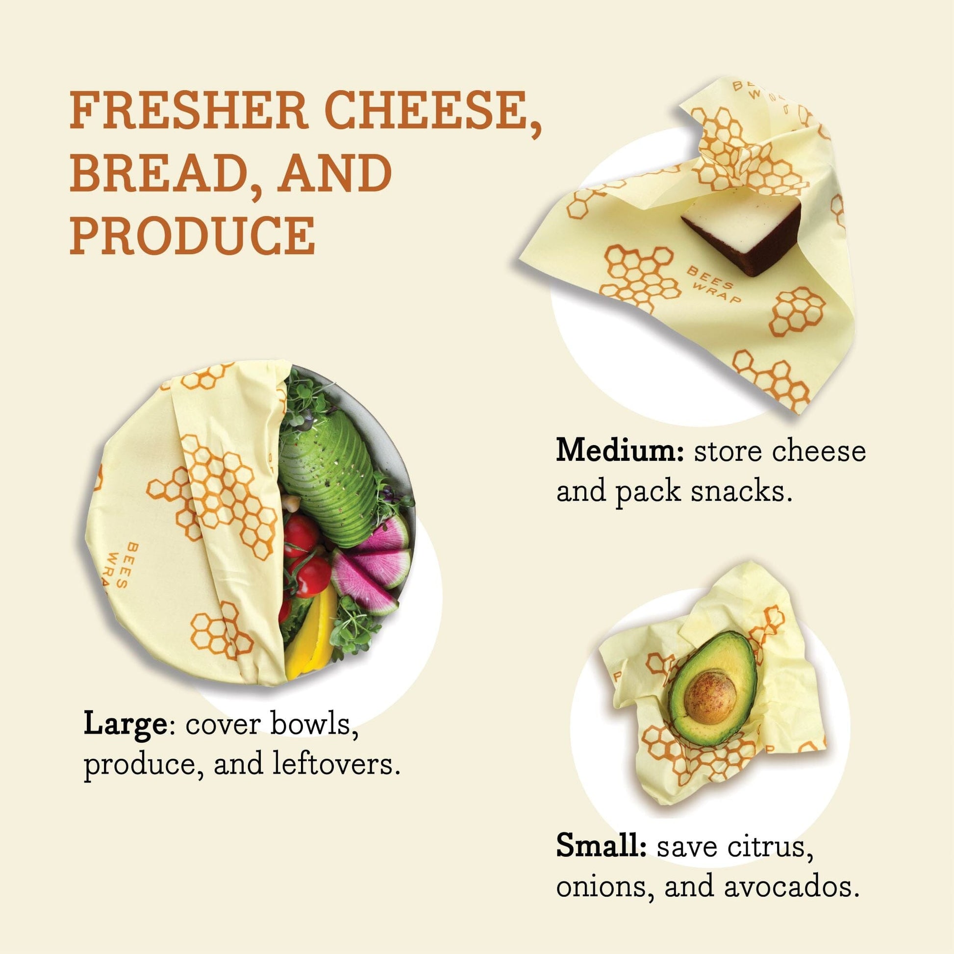 Assorted 3 Pack Packs Bee's Wrap 