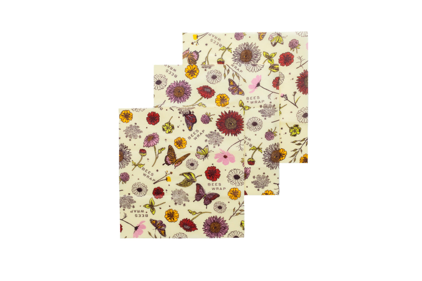 Medium 3 pack in Meadow Magic laying flat