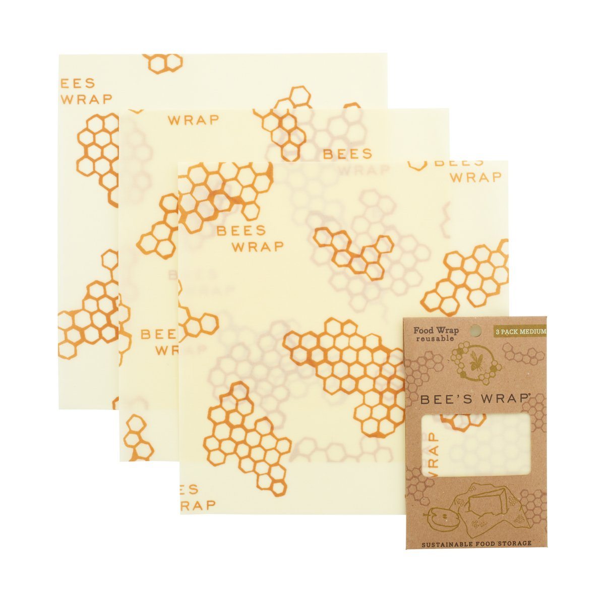 Set of 3 Wraps — MEDIUM Bee's Wraps Bee's Wrap 