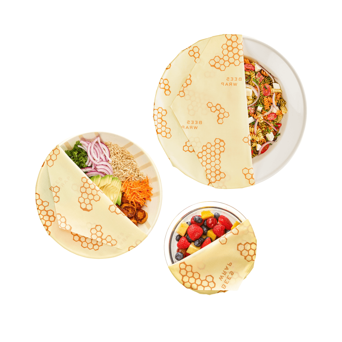 HexHugger™ Bowl Cover 3 Pack Bee's Wraps Bee's Wrap 