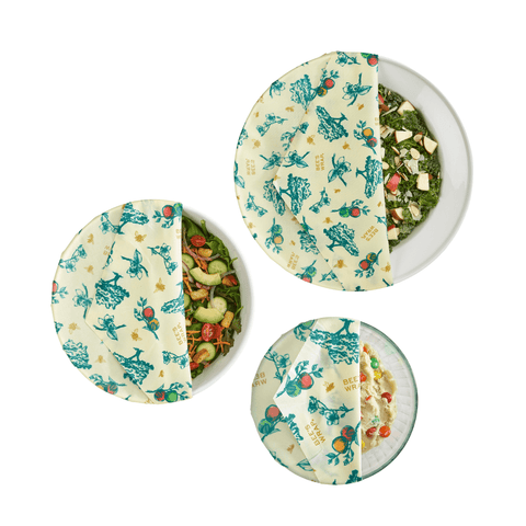 HexHugger™ Bowl Cover 3 Pack Bee's Wraps Bee's Wrap Apple Blossom 