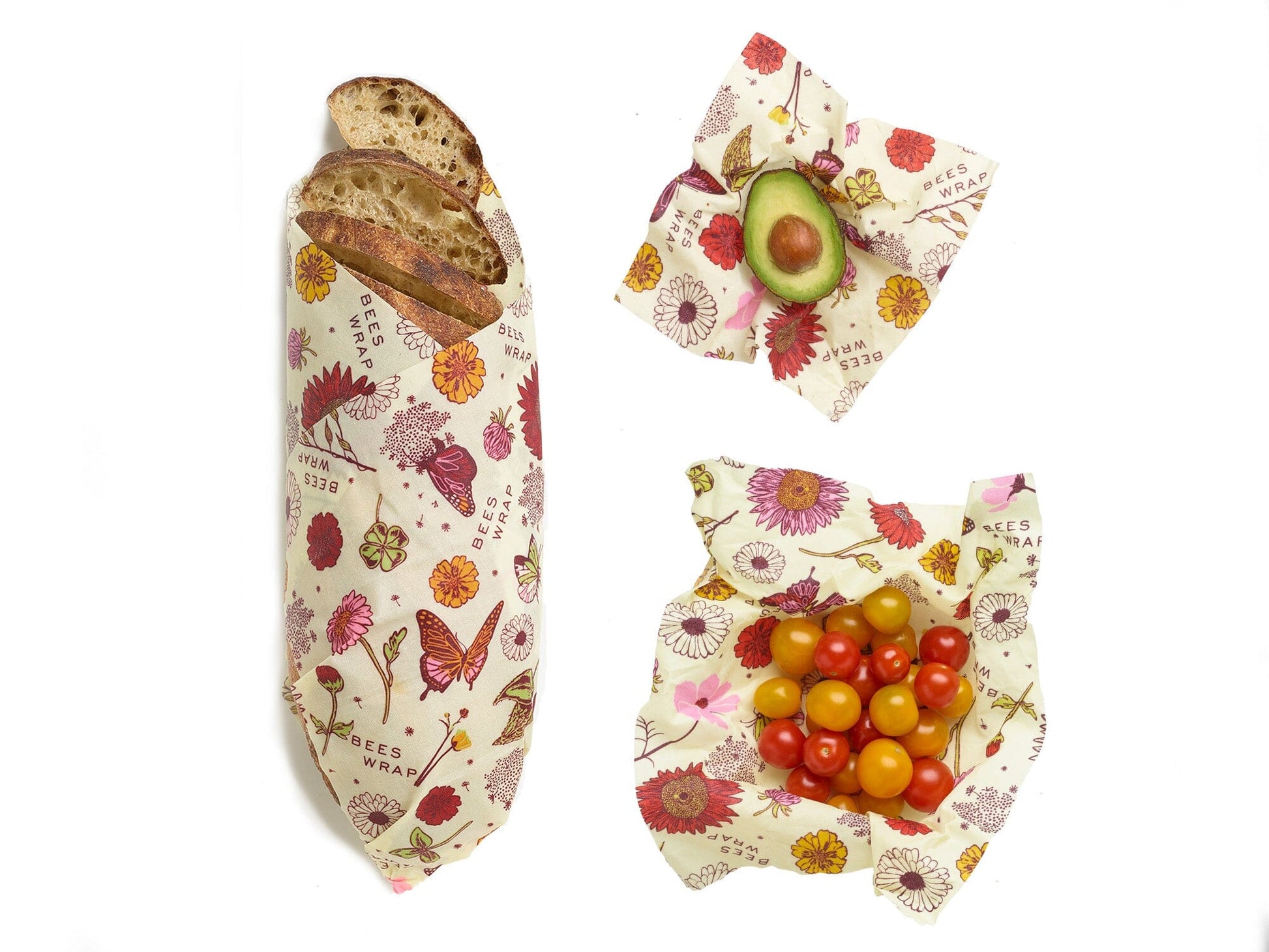 Vegan 3-Pack Bee's Wraps Bee's Wrap Vegan Meadow Magic 